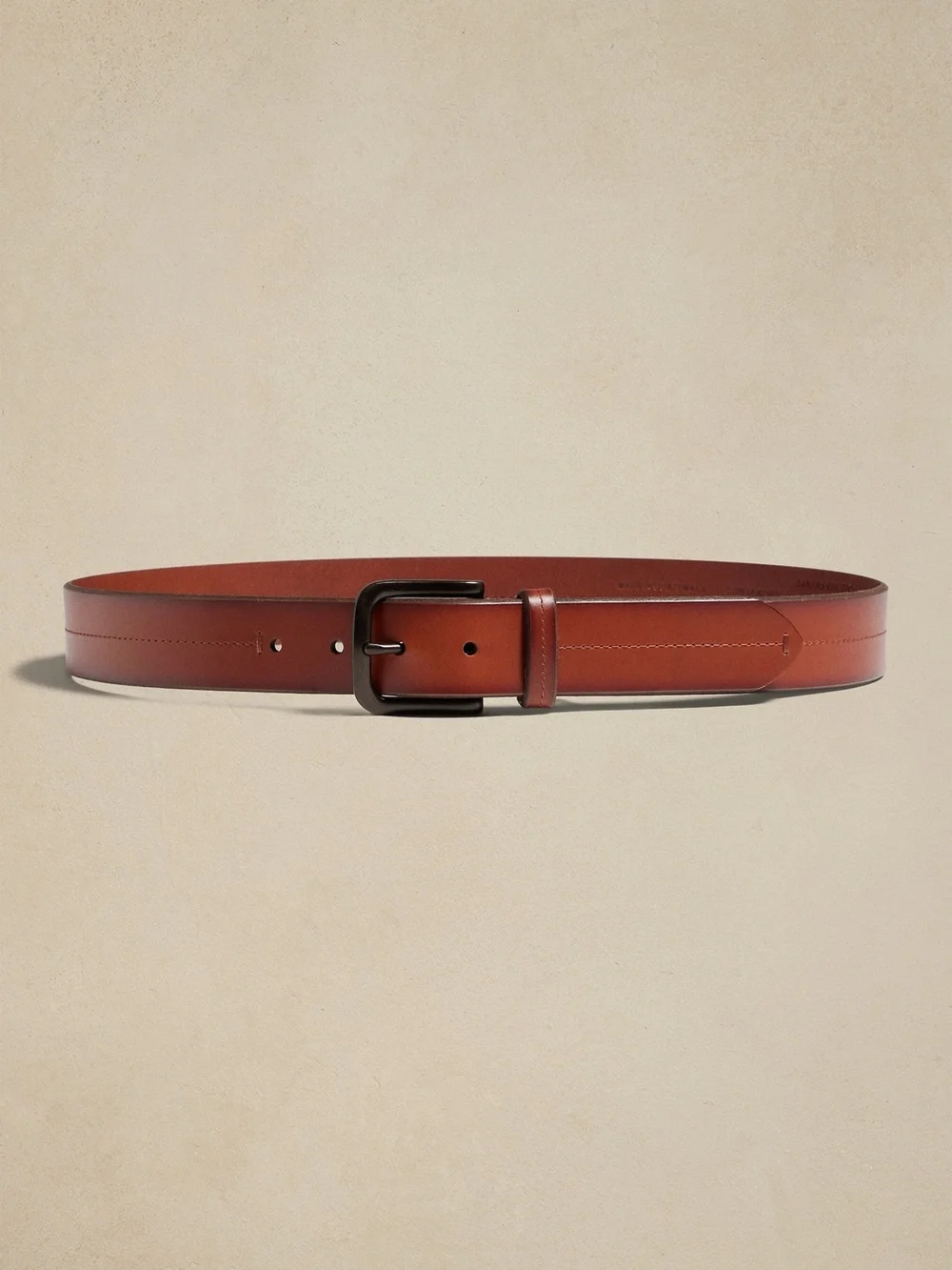 Banana Republic brown leather center-stitch belt, cognac, size 30, NWT